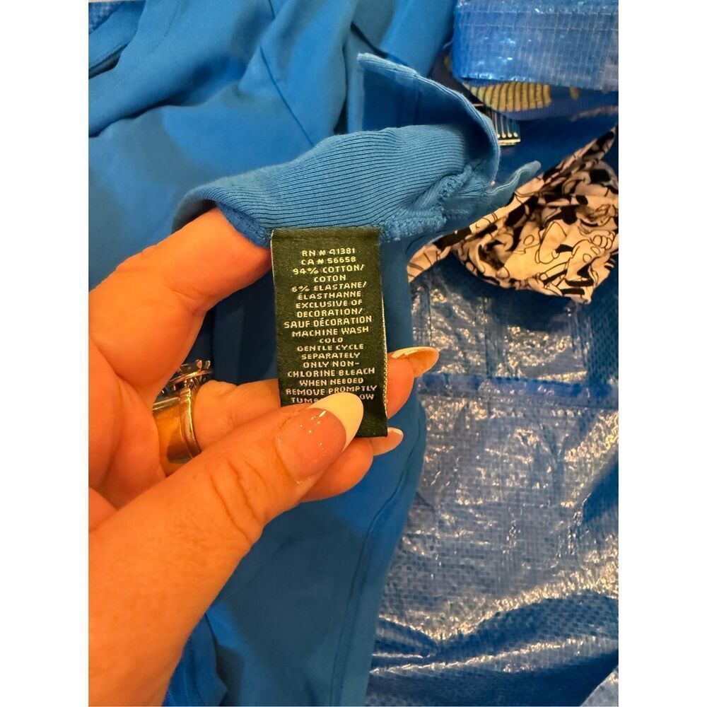 Lauren Ralph Lauren Royal Blue Short Cuffed Sleeve Boat Neck Too sz XL EUC - Picture 7 of 7